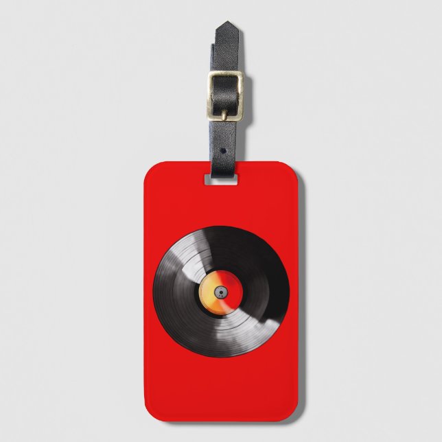 Vinyl Record Luggage Tag (Front Vertical)