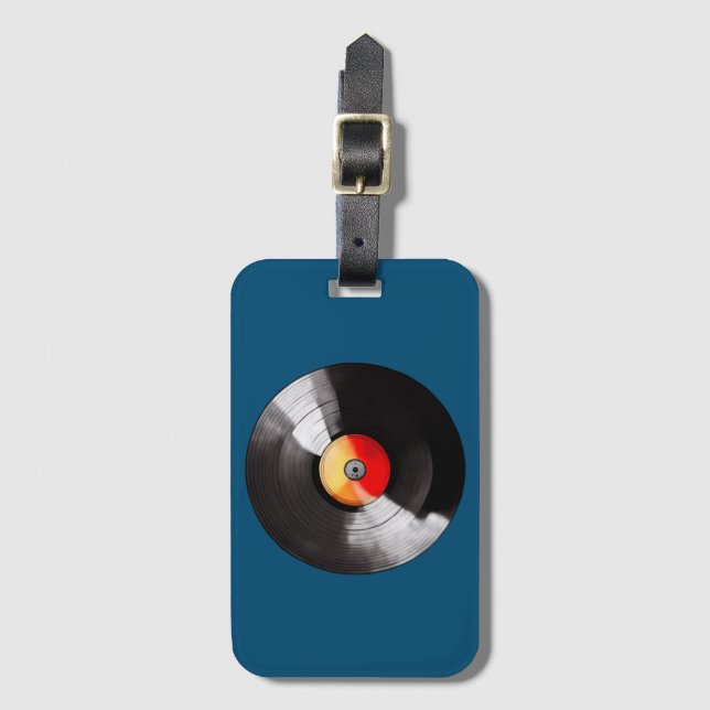Vinyl Record Luggage Tag (Front Vertical)