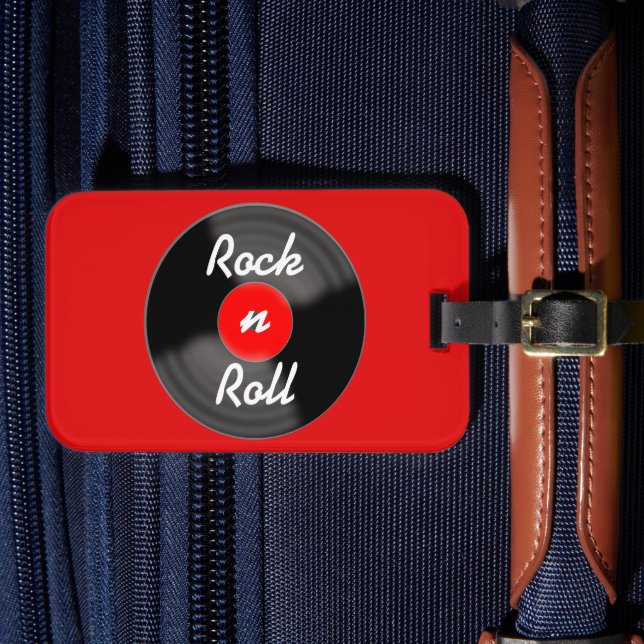 Vinyl Record Luggage Tag Gift (Front Insitu 4)