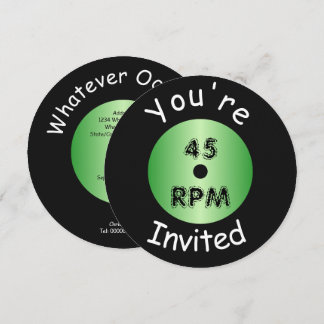 Vinyl Record Music Event Any Occasion Invitation