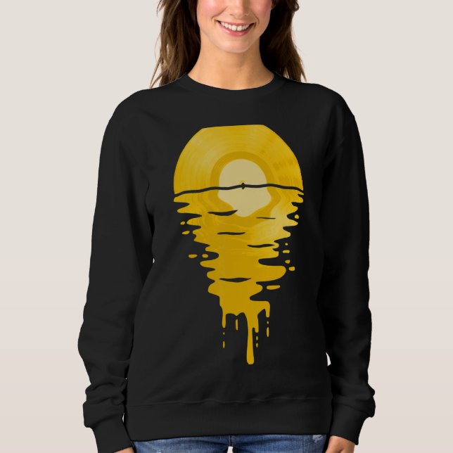 Vinyl Record Music Lp Classic 80s Sunset 5 Sweatshirt (Front)