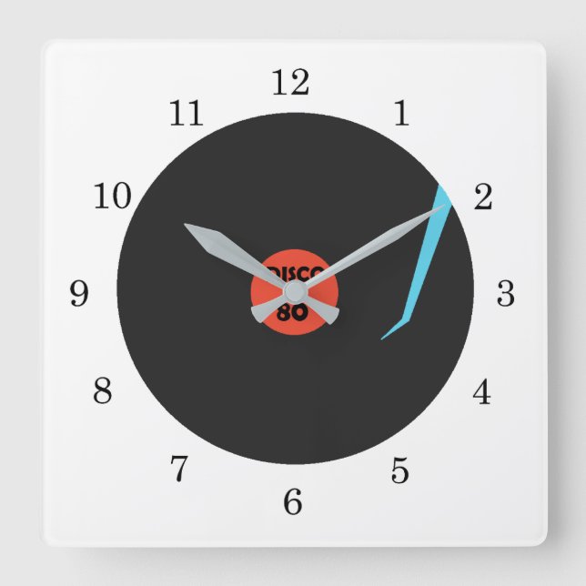 Vinyl Record Plate Clock (Front)