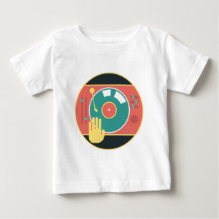 Vinyl-record-player-hand-scratch Baby T-Shirt