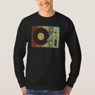 Vinyl Record Player Retro Music Record Collector T-Shirt