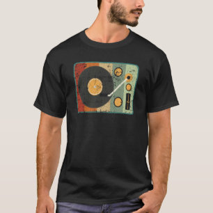 Vinyl Record Player Retro Music Record Collector   T-Shirt