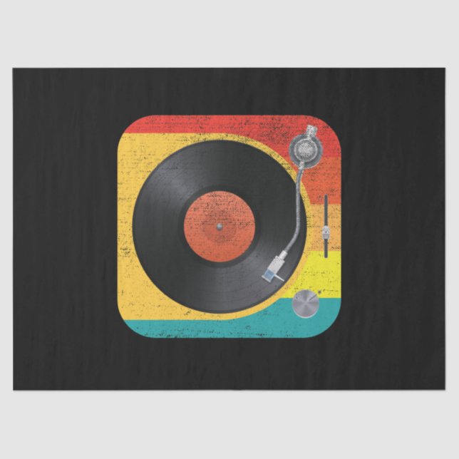 Vinyl Record Player Tissue Paper (Front)