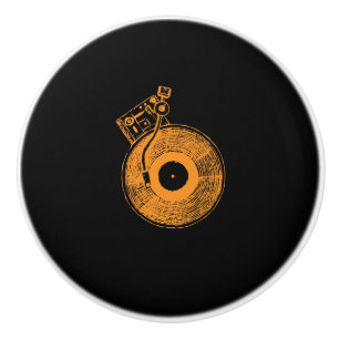 Vinyl Record Player Turntable Music Gift for DJ Ceramic Knob