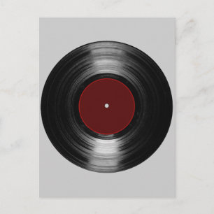 vinyl record postcard