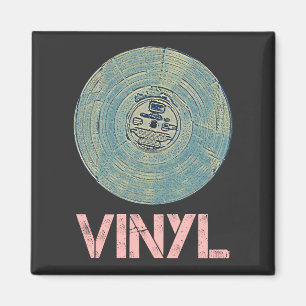 Vinyl Record Retro Disco Vintage Music Design Magnet