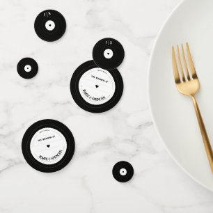 Vinyl Record Retro Vintage Decor Wedding Confetti