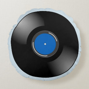 Vinyl Record Round Cushion