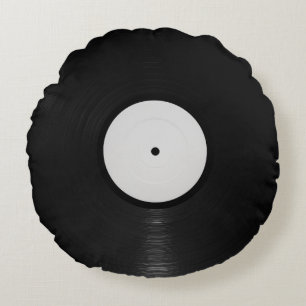 Vinyl Record Round Cushion