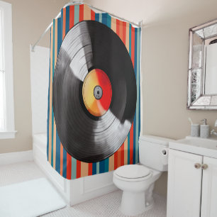 Vinyl Record Shower Curtain