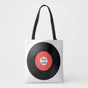 Vinyl Record Single 45RPM Design Tote Bag
