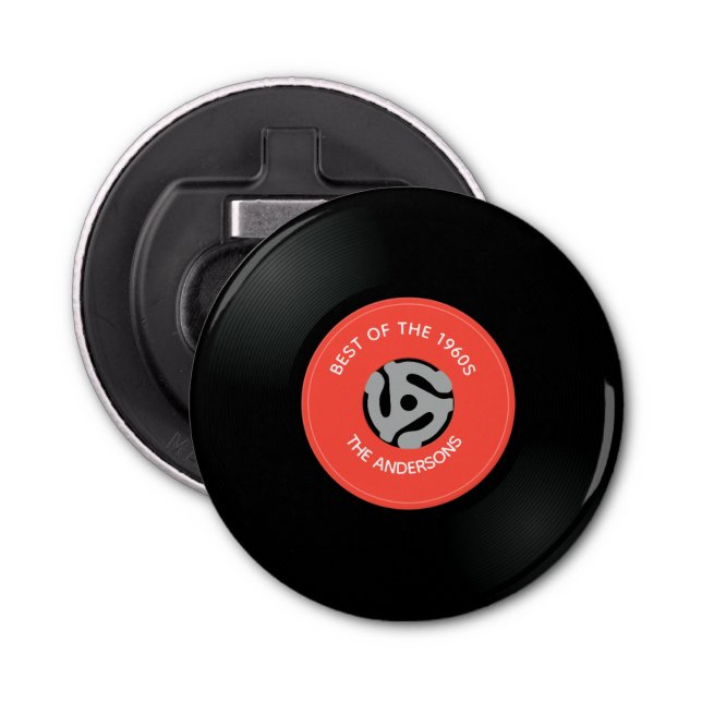 Vinyl Record Single Design Bottle Opener (Front)