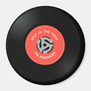 Vinyl Record Single Design Magnet