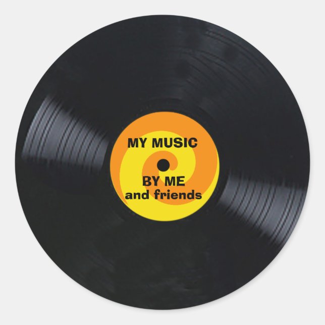 Vinyl Record Sticker to Customise (Front)