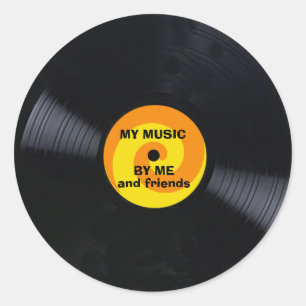 Vinyl Record Sticker to Customise