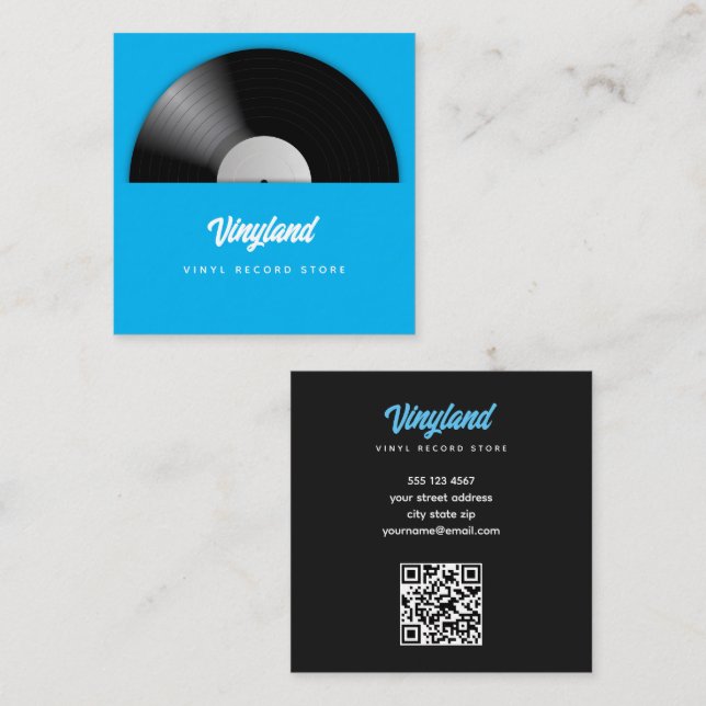 Vinyl Record Store Calling Card (Front/Back)