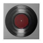 vinyl record tile<br><div class="desc">A vinyl record in black and red colours. You can go on "customise it" button and edit the design,  adding some text to it... it's easy to do</div>