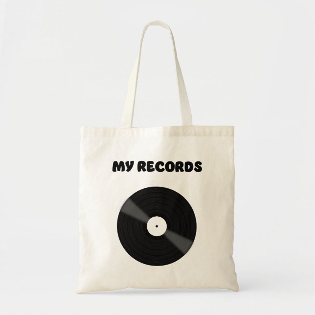 Vinyl Record  Tote Bag (Front)