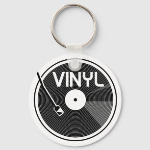 Vinyl Record Turntable Key Ring