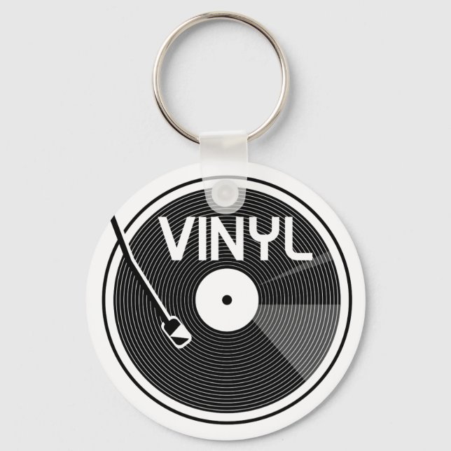 Vinyl Record Turntable Key Ring (Front)
