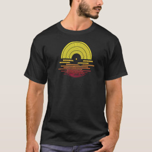 Vinyl Record Vintage Retro Sunset Music Dj T-Shirt