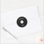 Vinyl Record Vintage Thank You Wedding Classic Round Sticker<br><div class="desc">Thank your guests in style with our personalised vinyl record "thank you" stickers. The unique, retro design of these stickers is shaped like a vinyl record and features the words "thank you" printed on the back. The stickers are a practical and decorative way to show your appreciation to your guests,...</div>