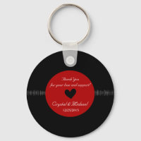 Vinyl Record Wedding Favour Personalised Key Ring