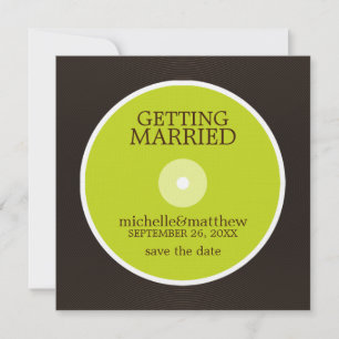 Vinyl Record Wedding Save the Date