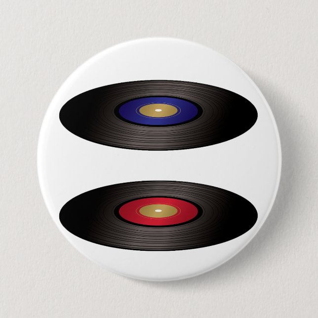 Vinyl Records Button (Front)