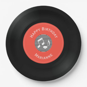 Vinyl Records Design Paper Plates
