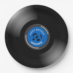 Vinyl Records Design Paper Plates