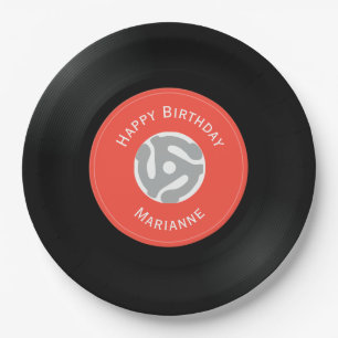 Vinyl Records Design Paper Plates