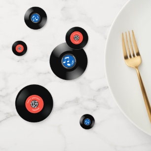 Vinyl Records Design Table Confetti