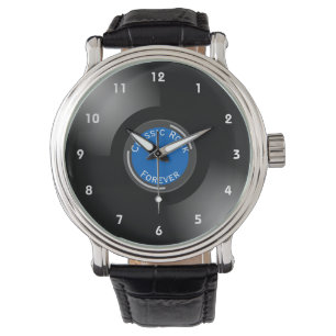 Vinyl Records Design Wrist Watch