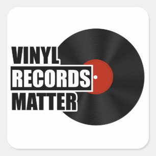 Vinyl Records Matter Square Square Sticker