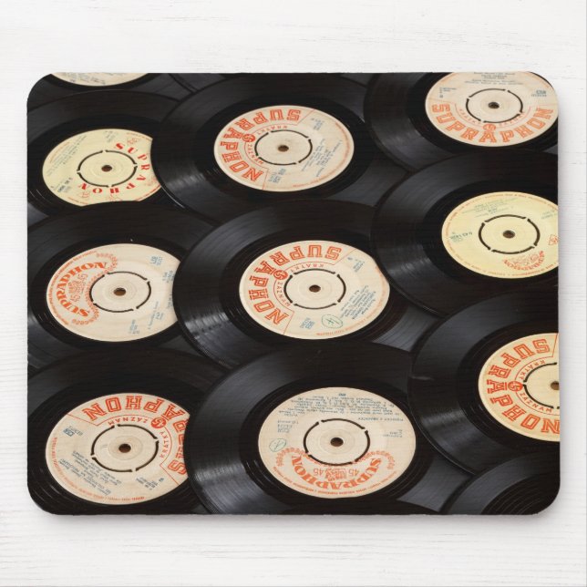 Vinyl Records Mouse Mat (Front)
