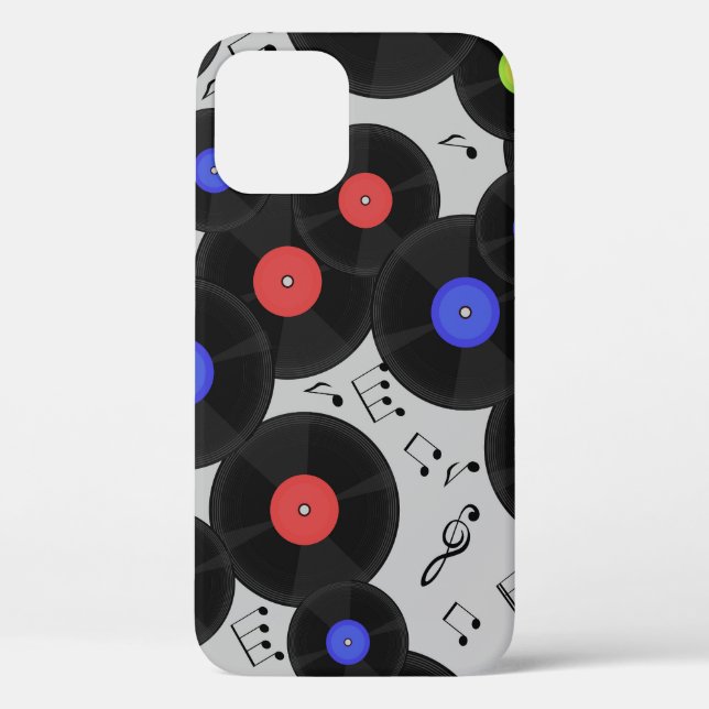 Vinyl Records: Music Note Pattern Case-Mate iPhone Case (Back)