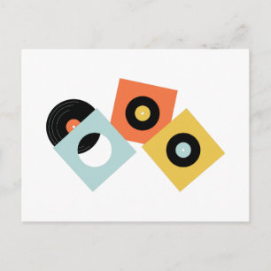 Vinyl Records Postcard