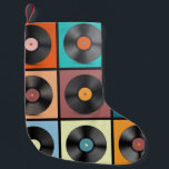 Vinyl Records. Retro LP Discs Set vintage Illustra Small Christmas Stocking<br><div class="desc">Vinyl Records. Retro LP Discs Set vintage Illustration.</div>