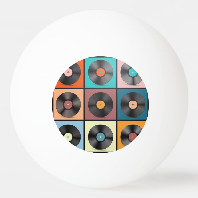 Vinyl records: retro LP set. Ping Pong Ball (Front)