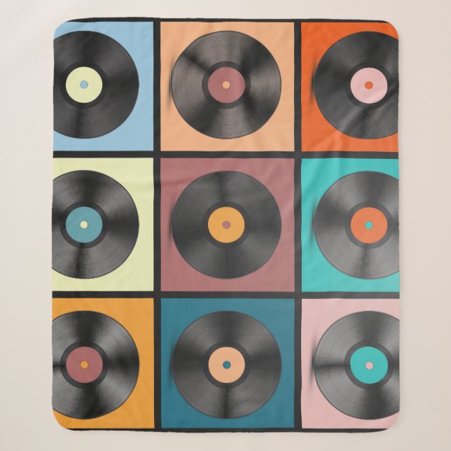 Vinyl records: retro LP set. Sherpa Blanket (Front)