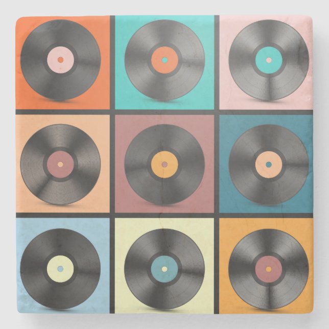 Vinyl records: retro LP set. Stone Coaster (Front)