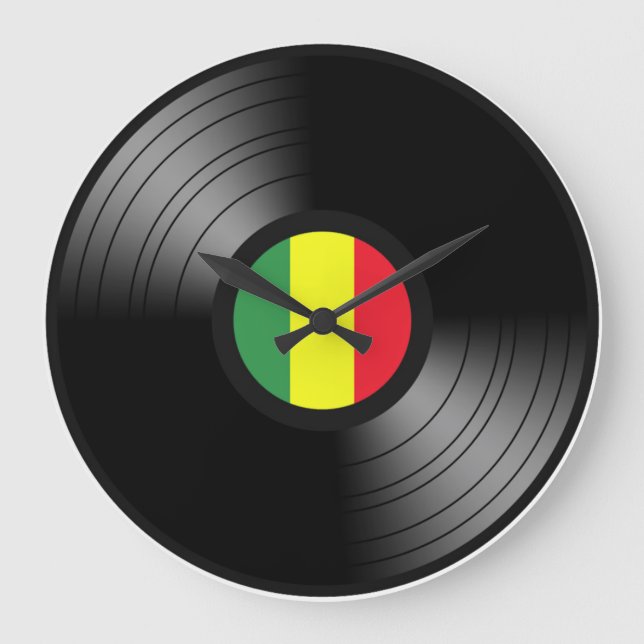 Vinyl reggae large clock (Front)
