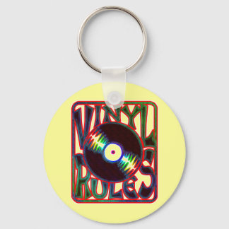 Vinyl Rules Key Ring