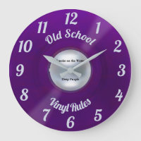Vinyl Rules Large Clock