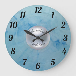 Vinyl Rules Large Clock