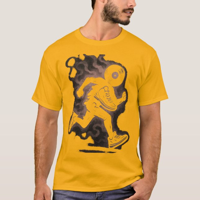 Vinyl Runner Skeleton Smoke T-Shirt (Front)